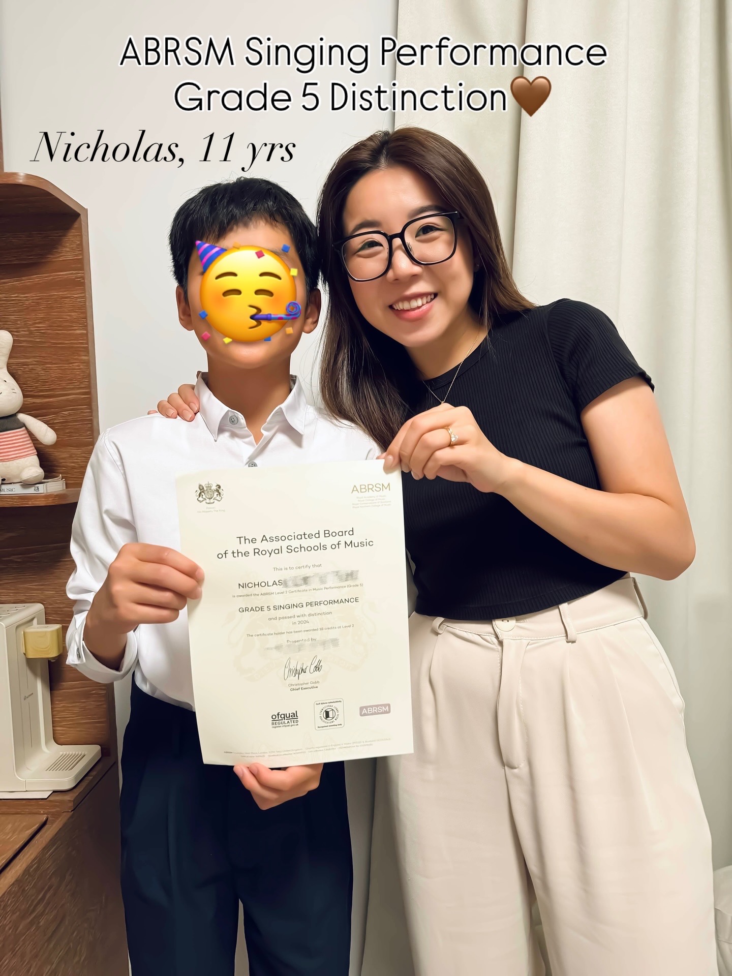 Nicholas, Grade 5 Distinction